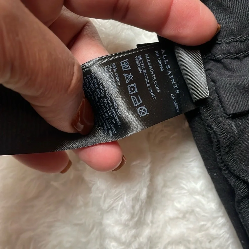 Allsaints Black Denim mini Skirt